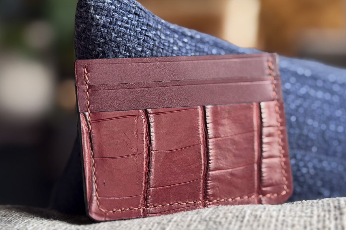 Exotic Alligator Belly Card Wallet