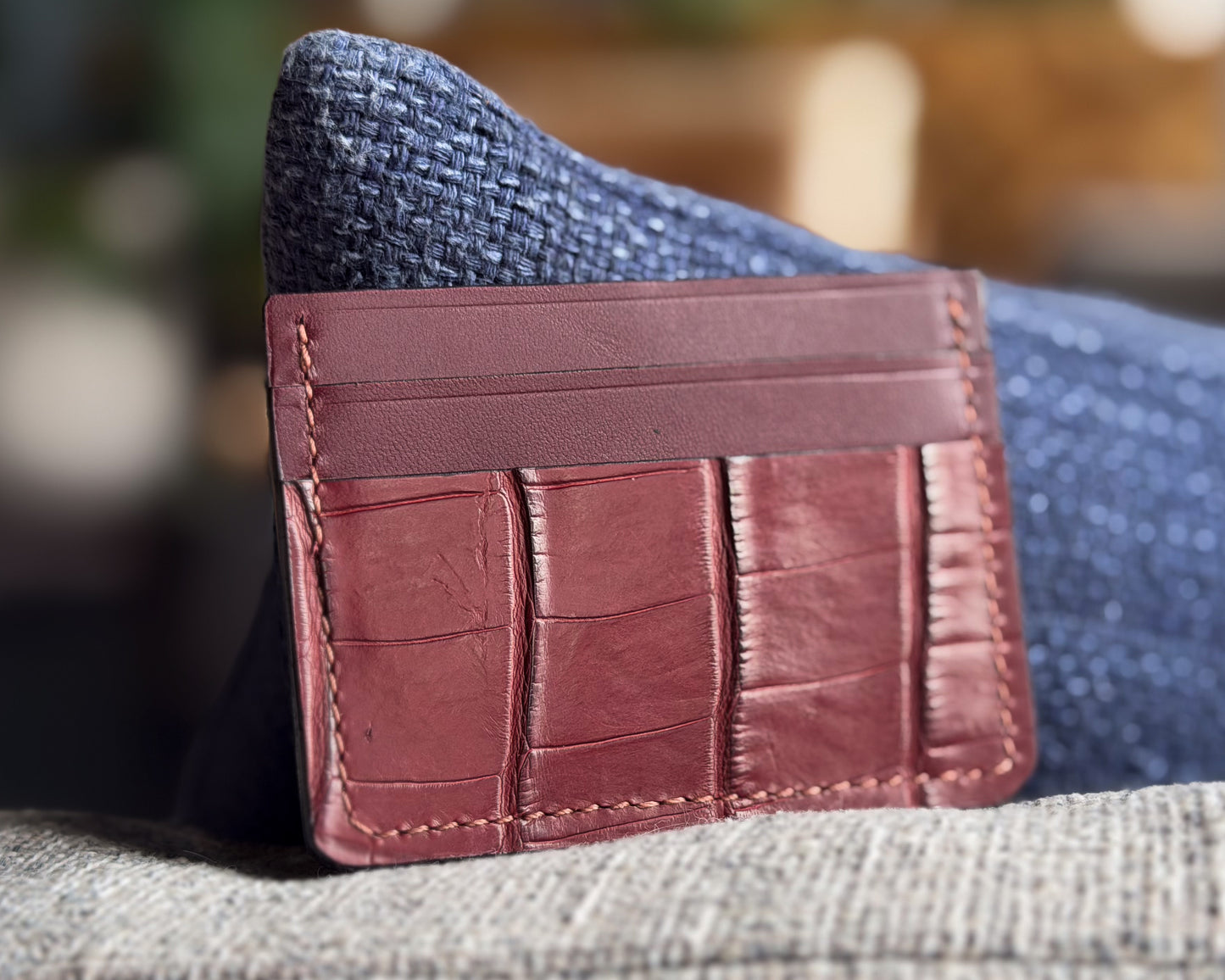 Exotic Alligator Belly Card Wallet