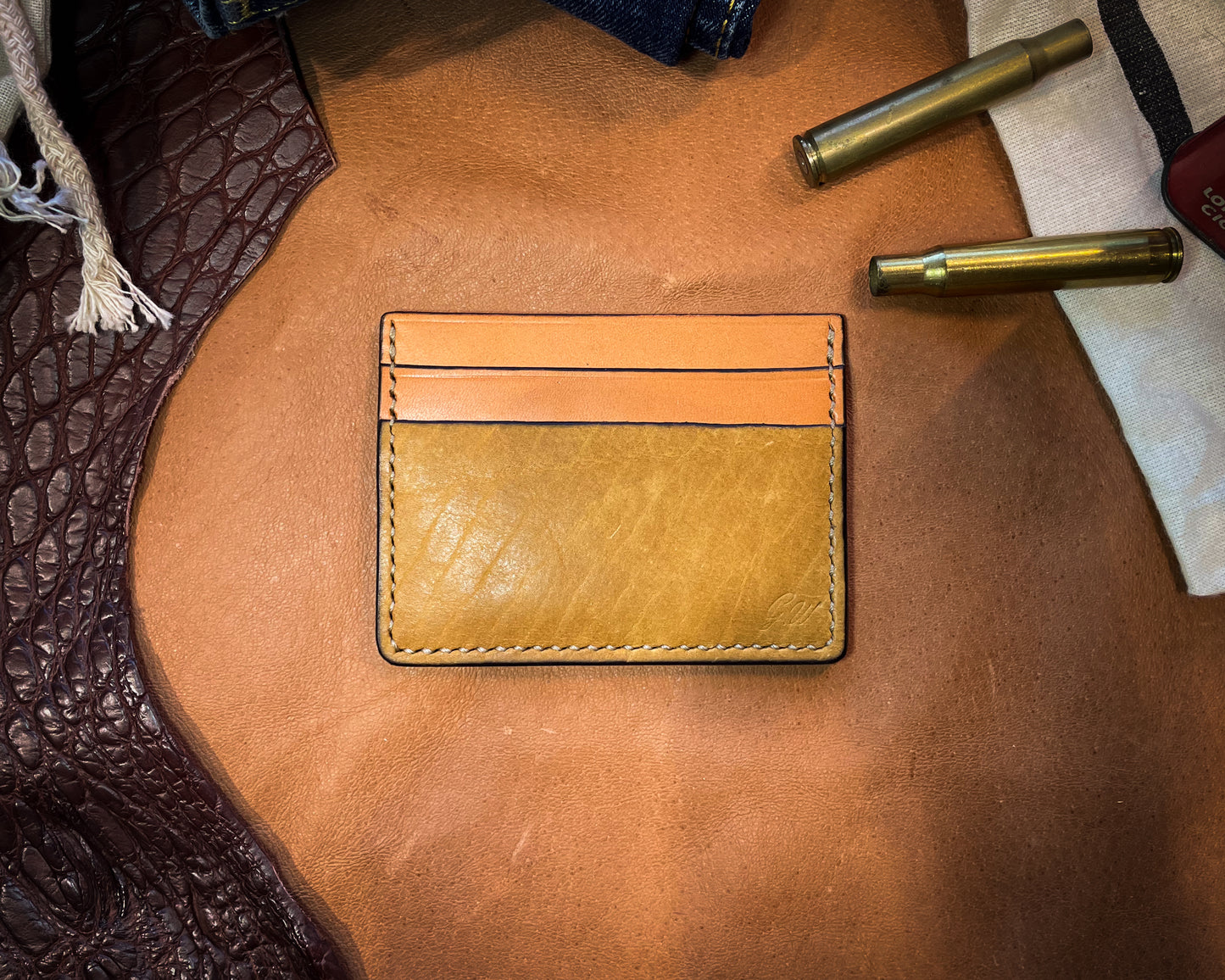 Bison Leather Card Wallet